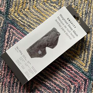 Gravity Weighted Eye Mask for Sleeping Ash Grey Polyester Travel Sleep Mask NIB